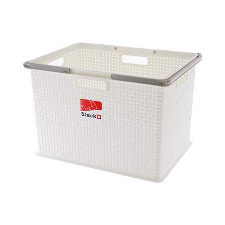 กล่องหูหิ้ว STACKO DW-380 39.2x28.3x26.1 ซม. สีขาว_2