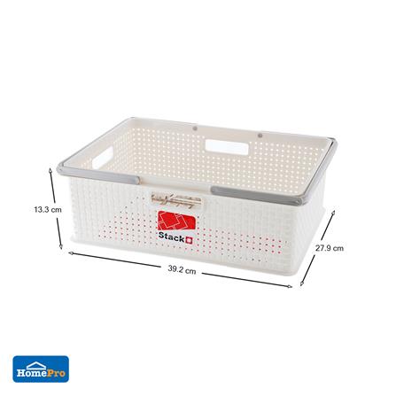กล่องหูหิ้ว STACKO DW-310 39.2x27.9x13.3 ซม. สีขาว_6