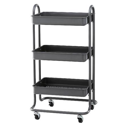 ชั้นวางของ 3 ชั้น มีล้อ STACKO ST25346 46x39.5x87 ซม. สีเทา