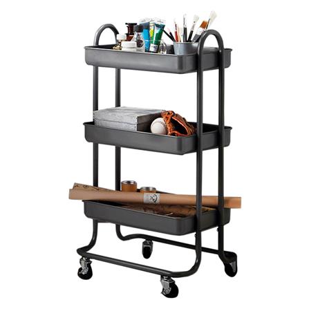 ชั้นวางของ 3 ชั้น มีล้อ STACKO ST25346 46x39.5x87 ซม. สีเทา_1