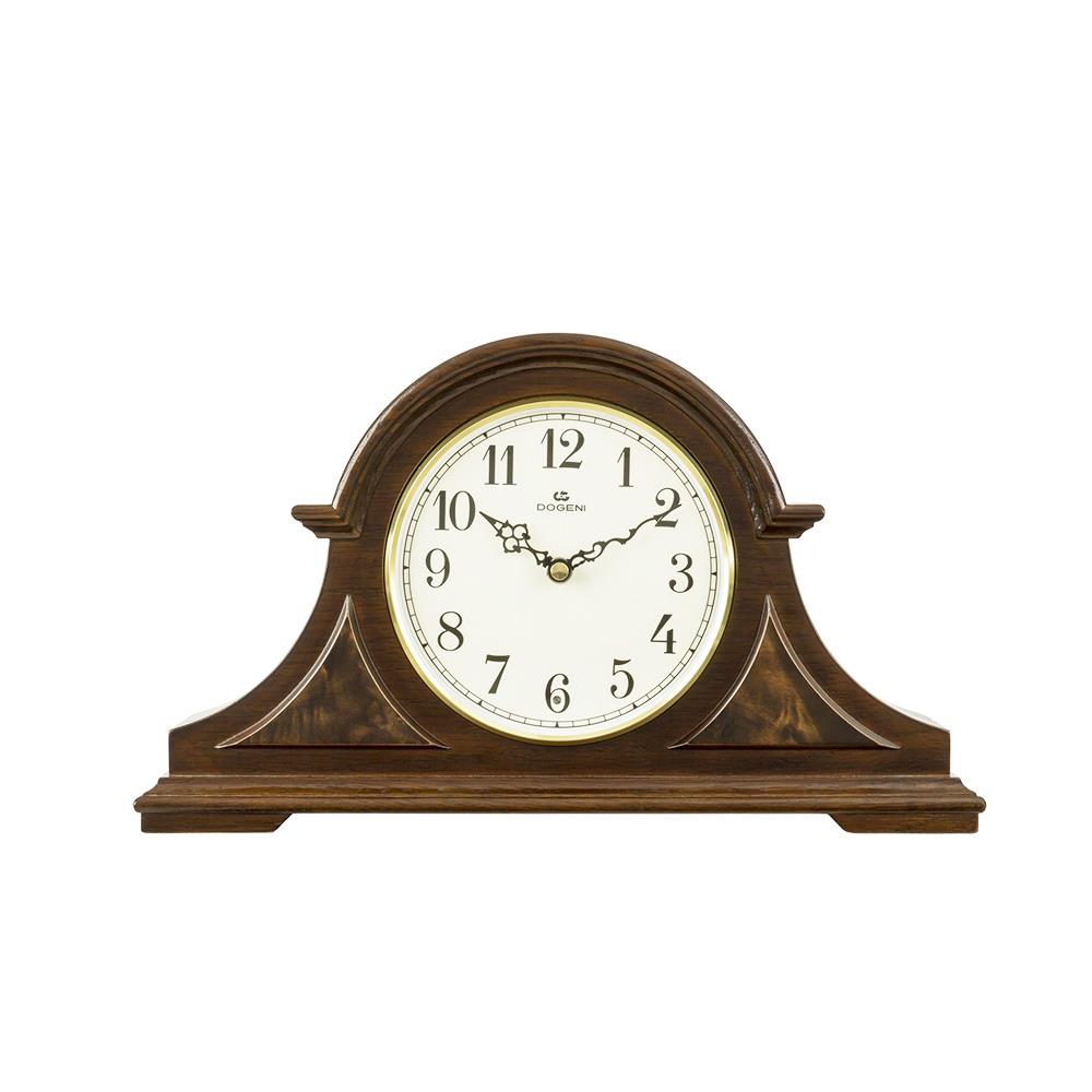 นาฬิกาตั้งโต๊ะไม้ DOGENI TMW005DB 14x8 นิ้ว สีน้ำตาลเข้ม