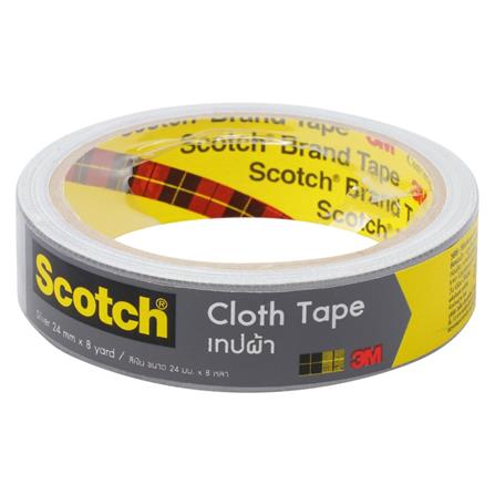 เทปผ้ามันเงา 3M 24 MMX8Y สีเทา_0
