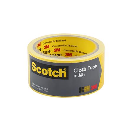 เทปผ้ามันเงา 3M 48 MMX8Y สีเหลือง_0