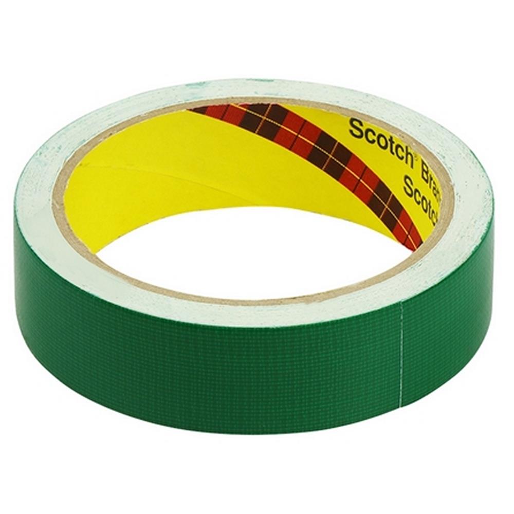 เทปผ้ามันเงา 3M 24 MMX8Y สีเขียว