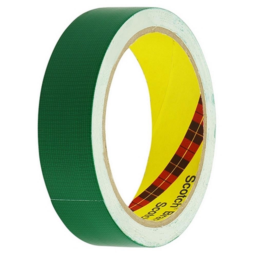 เทปผ้ามันเงา 3M 24 MMX8Y สีเขียว