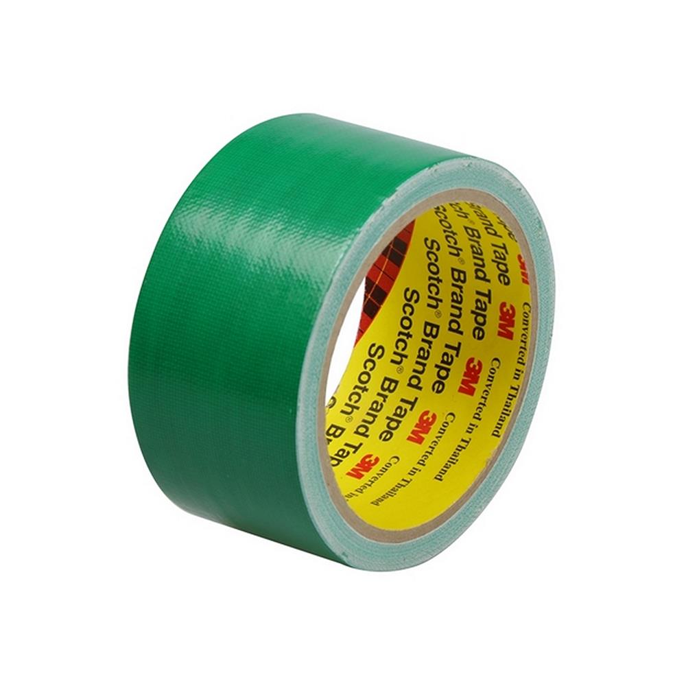 เทปผ้ามันเงา 3M 48 MMX8Y สีเขียว