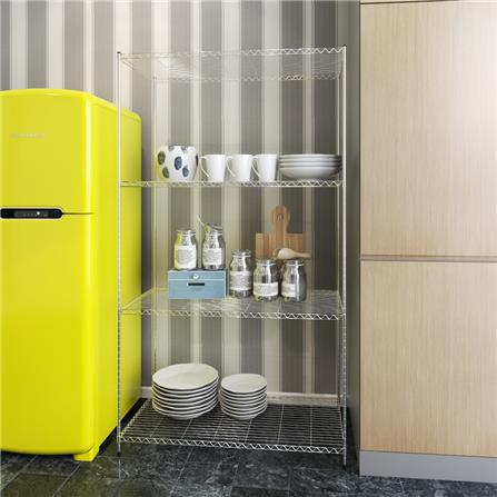 ชั้นวางของโล่ง FURDINI FRAME LR86T4 สีโครม_5