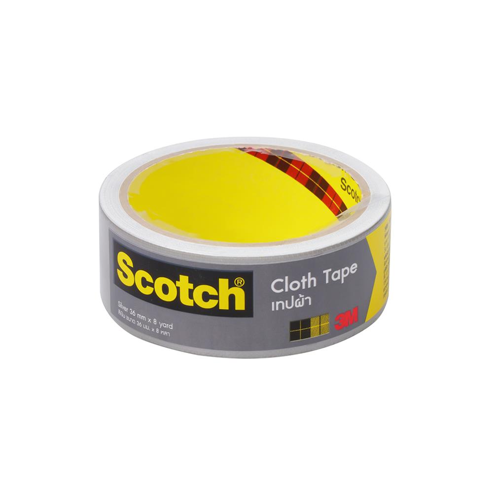 เทปผ้ามันเงา 3M 36 MMX8M สีเทา