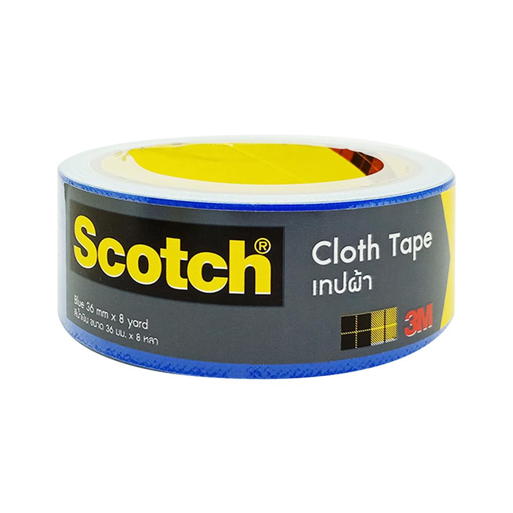 เทปผ้ามันเงา 3M 36 MMX8M สีน้ำเงิน