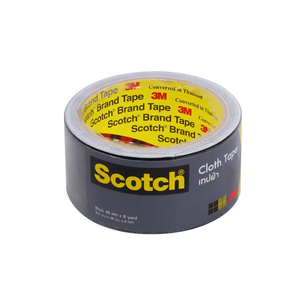 เทปผ้ามันเงา 3M 48 MMX8Y สีดำ