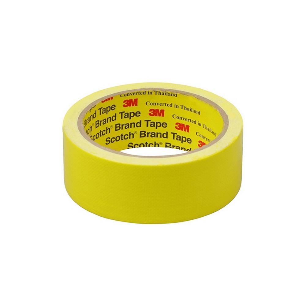 เทปผ้ามันเงา 3M 36 MMX8Y สีเหลือง