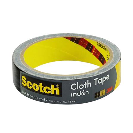 เทปผ้ามันเงา 3M 24 MMX8Y สีดำ