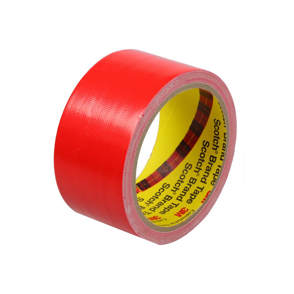 เทปผ้ามันเงา 3M 48 MMX8Y สีแดง