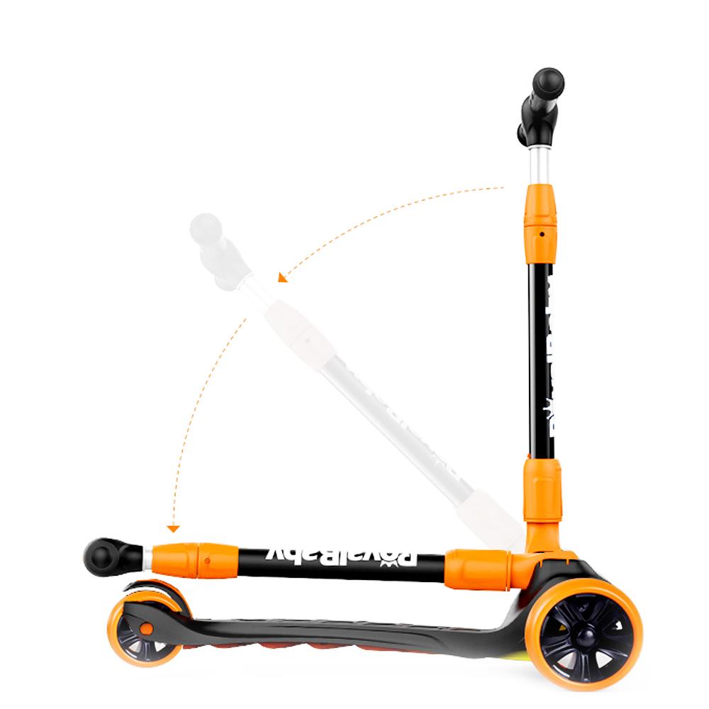 สกู๊ตเตอร์เด็ก 3 ล้อ ROYAL BABY PREMIUM FOLDING ARCHER สีดำ/ส้ม