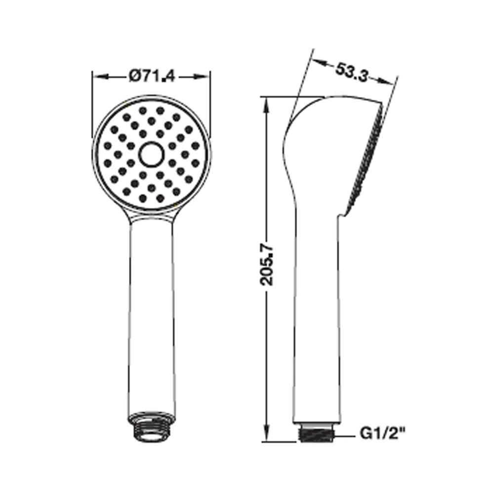 ชุดฝักบัวสายอ่อน 1 ระดับ HAFELE 495.60.607 สีขาว