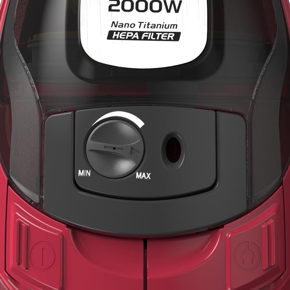 เครื่องดูดฝุ่นแบบกล่อง HITACHI CV-SF20V BRE สีแดง