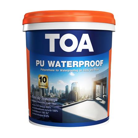 โพลียูรีเทน ทากันน้ำรั่วซึม TOA PU WATERPROOF 20 กก. สีขาว