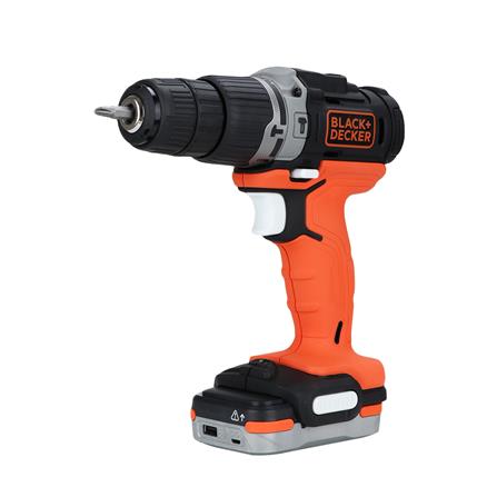 สว่านกระแทกไร้สาย (พร้อมแบตเตอรี่) BLACK&DECKER BDCHD12US1-B1 12 โวลต์_0