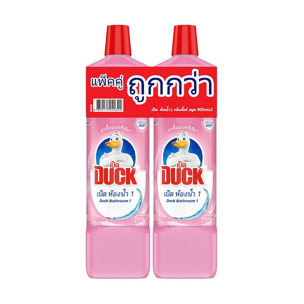 น้ำยาทำความสะอาดห้องน้ำ เป็ด 900ml แพ็กคู่ ชมพู กลิ่นพิ้งค์ สมูท