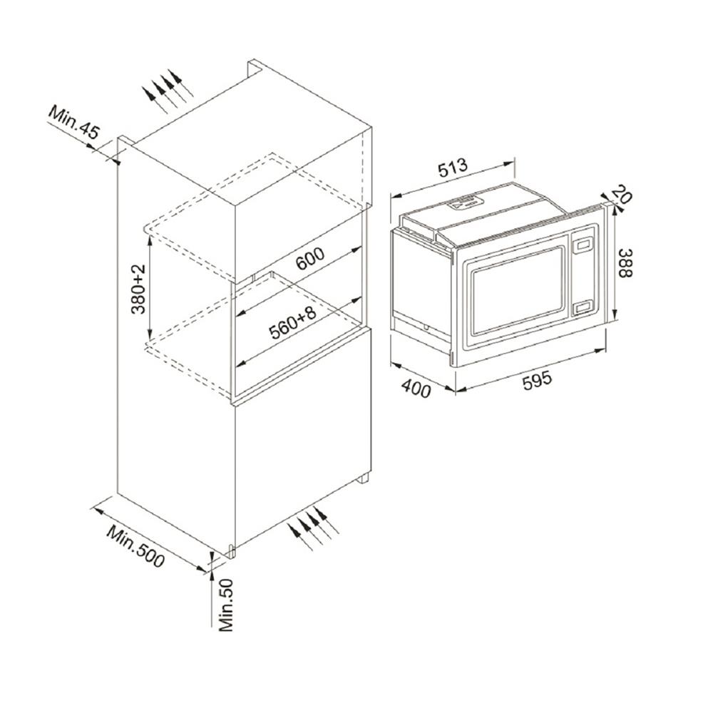 ไมโครเวฟฝัง+เตาอบฝัง FRANKE FO40004810MG+FMWO25NHGI
