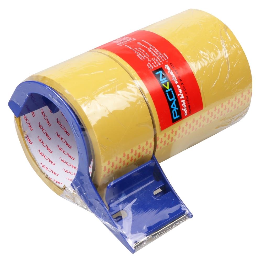 เทป OPP พร้อม ตัวตัด PACK IN 2 นิ้วX45Y  แพ็ค3ชิ้น