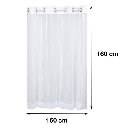 ผ้าม่านโปร่ง EYELET HOME LIVING STYLE TEMPO 150X160 ซม. สีขาว_9