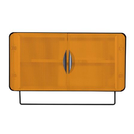 ตู้เหล็กบานเปิดทึบ KIOSK PW-02 สีดำ/ส้ม_1