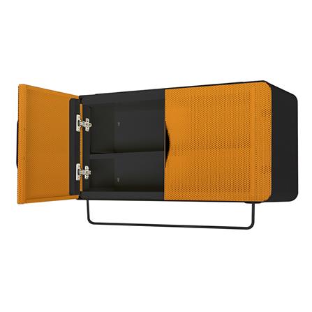 ตู้เหล็กบานเปิดทึบ KIOSK PW-02 สีดำ/ส้ม_2