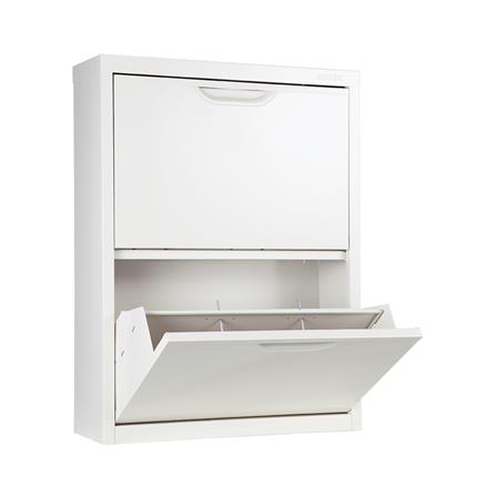 ตู้รองเท้าเหล็ก บานเปิดสวิง KIOSK SW-102 60 ซม. สีขาว_2