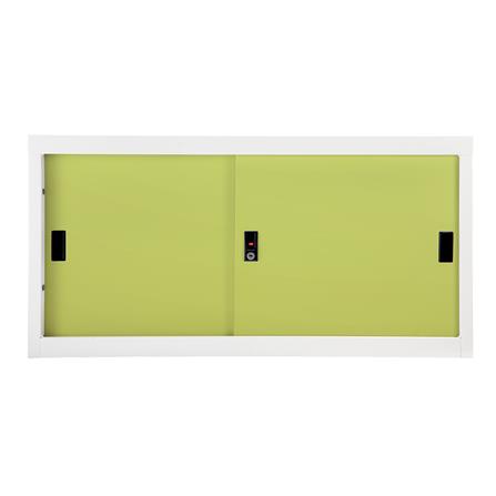 ตู้เหล็กบานเลื่อนทึบ KIOSK USB-1 สีขาว/เขียว_0