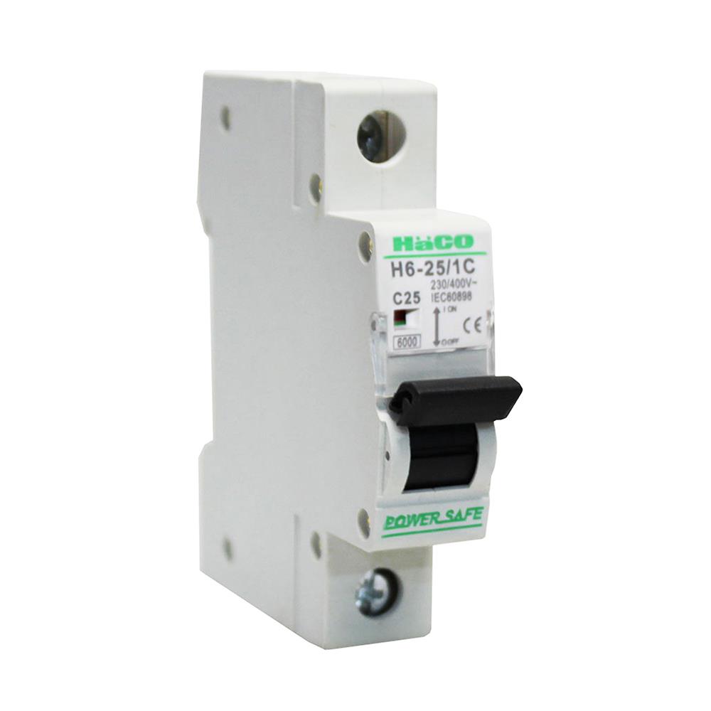 เซอร์กิตเบรกเกอร์ 25 แอมป์ 1โพล 1 เฟส HACO รุ่น H6