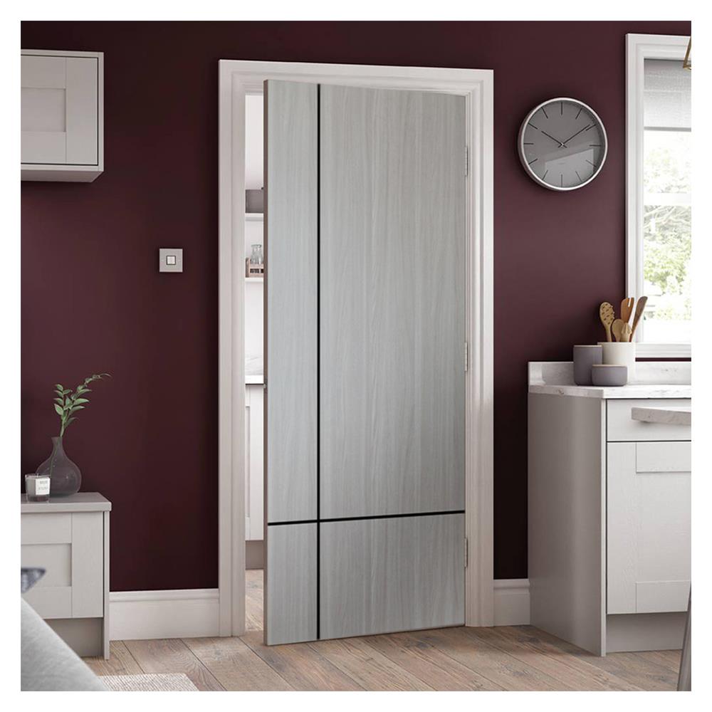 ประตูภายในเมลามีน W ME1 80X200 ซม. สี MARIBOR OAK ไม่เจาะลูกบิด