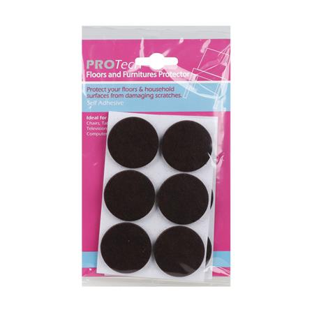 สักหลาดแบบกลม PROTECH 40 มม. สีนํ้าตาล 12 ชิ้น_2