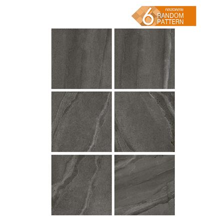 กระเบื้องพื้นพอร์ซเลน  40x40 ซม. CERGRES มิดไนท์ สโตน เทาเข้ม (R)_1