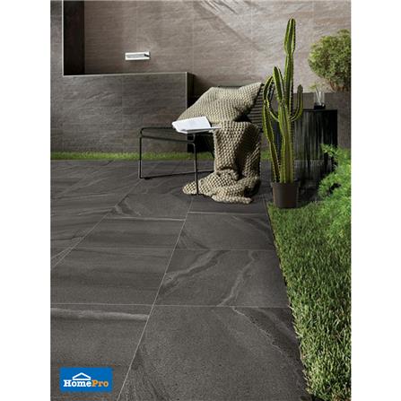 กระเบื้องพื้นพอร์ซเลน  40x40 ซม. CERGRES มิดไนท์ สโตน เทาเข้ม (R)_4