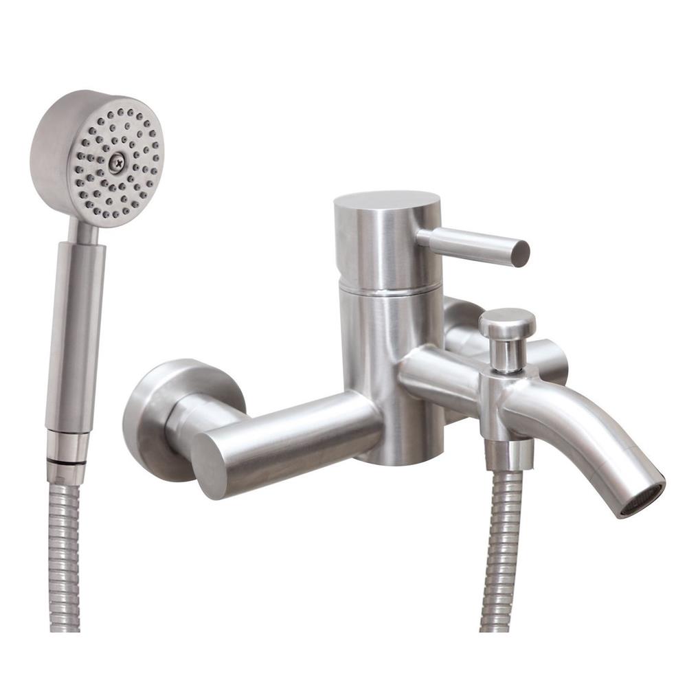 ก๊อกผสมอ่างอาบพร้อมฝักบัว WS WS-0182CS สเตนเลส