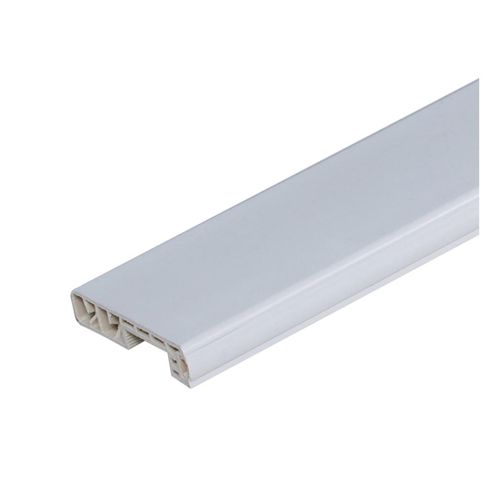 บัววงกบ WPC ECO-DOOR ขอบเรียบ 6X220X1.5 ซม. สีขาว