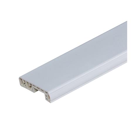 บัววงกบ WPC ECO-DOOR ขอบเรียบ 6X220X1.5 ซม. สีขาว_0