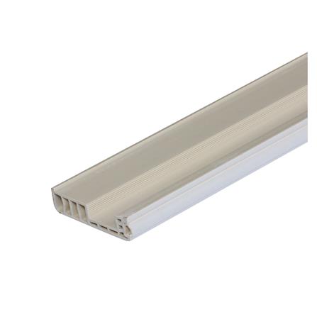 บัววงกบ WPC ECO-DOOR ขอบเรียบ 6X220X1.5 ซม. สีขาว_2