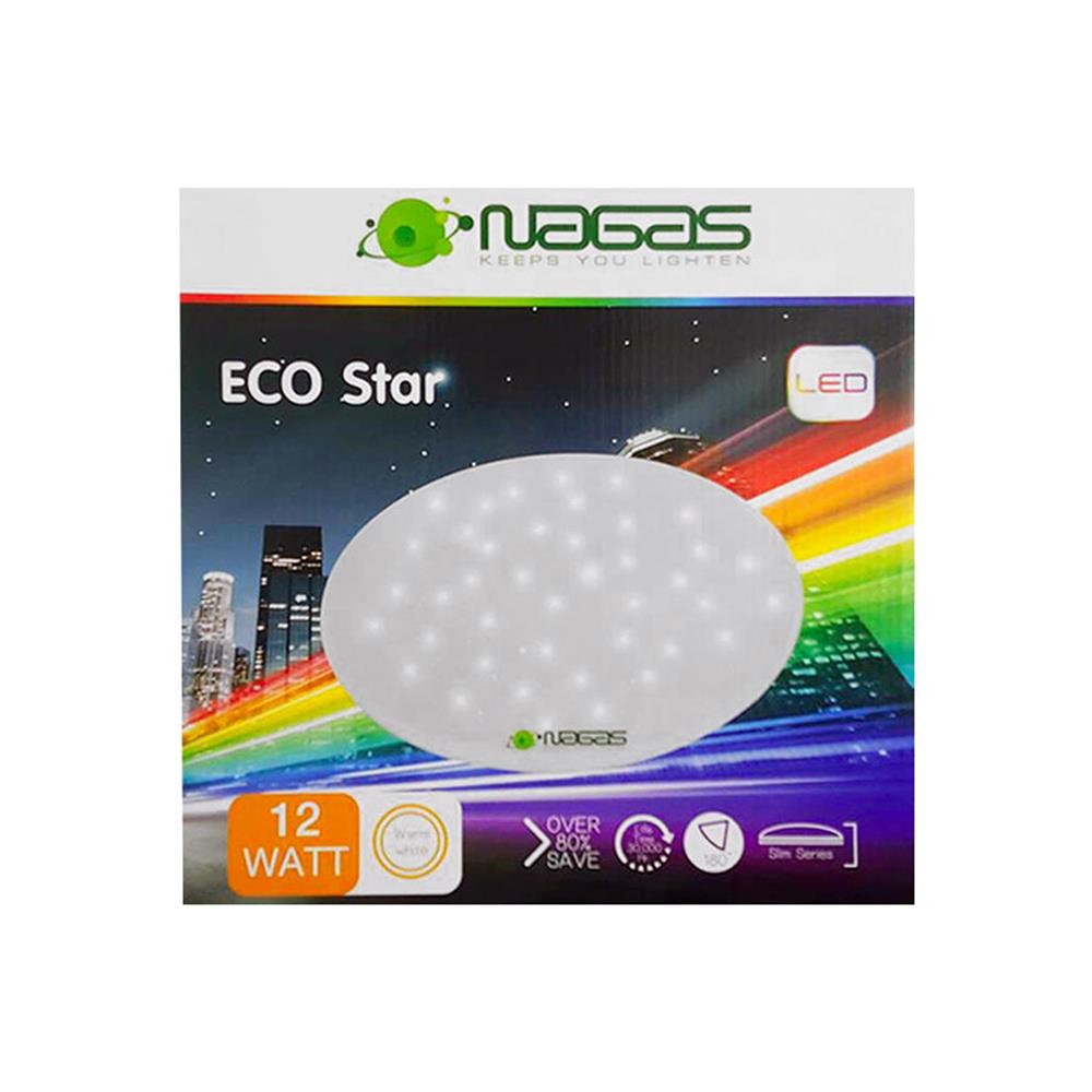 ไฟเพดาน LED NAGAS STAR 12 นิ้ว 12 วัตต์ WARM WHITE สีขาว