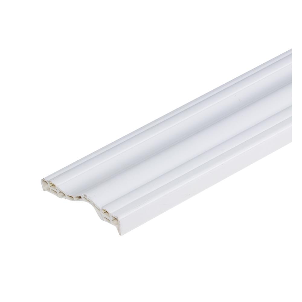 บัววงกบ ECO-DOOR ขอบร่อง 7X220X1.5 ซม. สีขาว