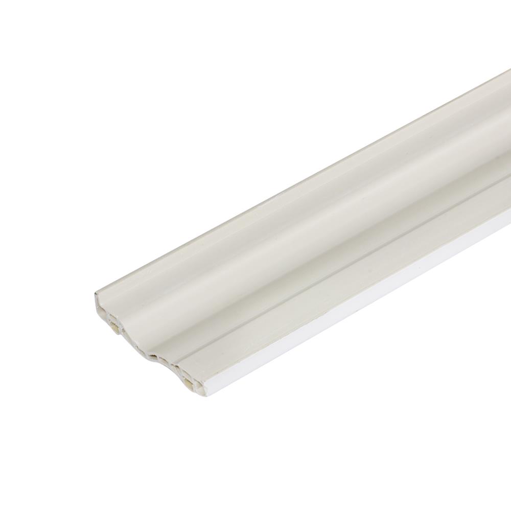 บัววงกบ ECO-DOOR ขอบร่อง 7X220X1.5 ซม. สีขาว