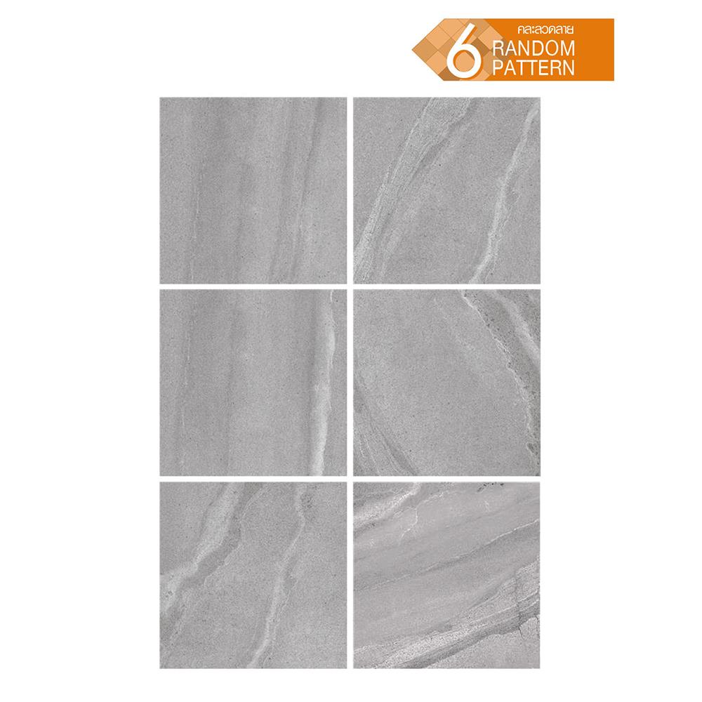 กระเบื้องพื้นพอร์ซเลน  40x40 ซม. CERGRES มิดไนท์ สโตน เทาอ่อน