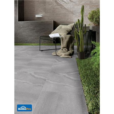 กระเบื้องพื้นพอร์ซเลน  40x40 ซม. CERGRES มิดไนท์ สโตน เทาอ่อน_2