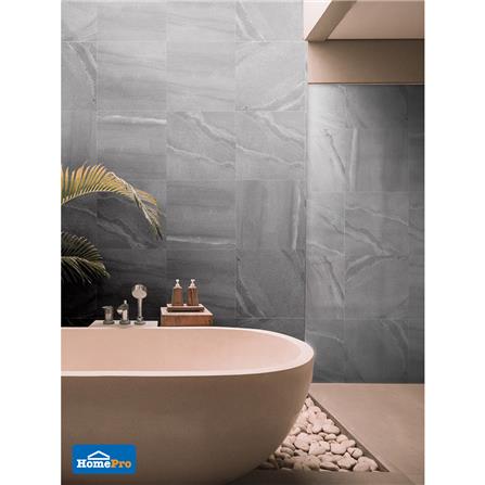 กระเบื้องพื้นพอร์ซเลน  40x40 ซม. CERGRES มิดไนท์ สโตน เทาอ่อน_5