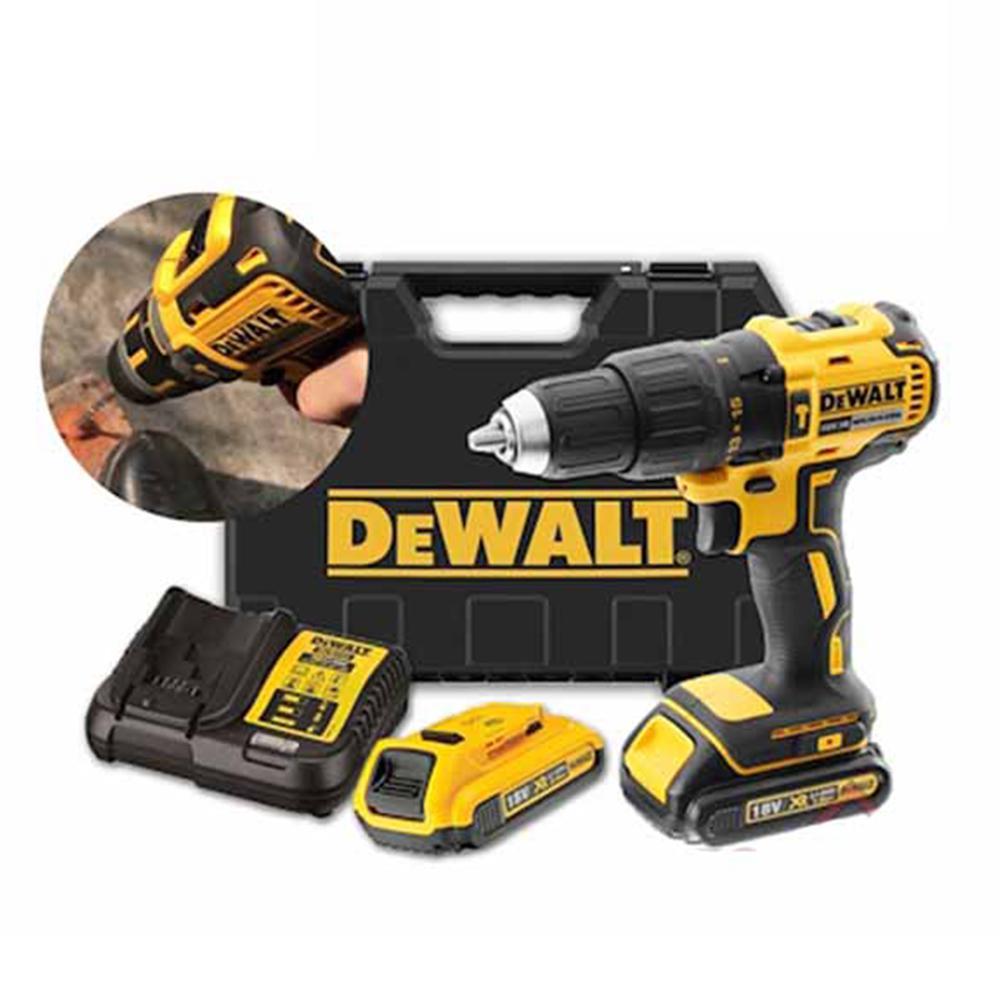 สว่านกระแทกไร้สาย (พร้อมแบตเตอรี่) DEWALT DCD778D2-B1 18 โวลต์