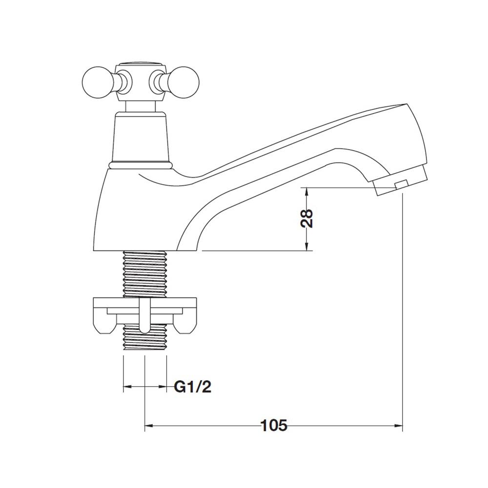 ก๊อกอ่างล้างหน้าเดี่ยว HAFELE 495.61.098 สีโครม