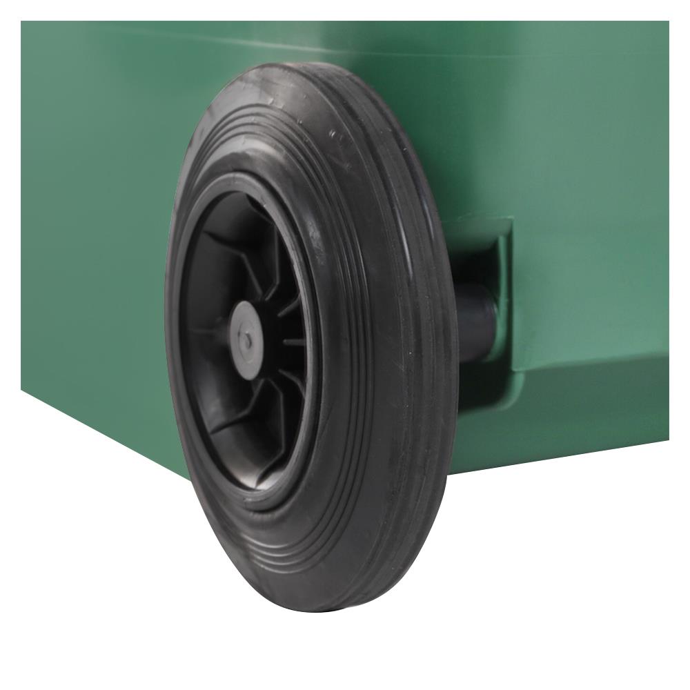 ถังขยะเหลี่ยม ฝาเปิด-ปิด มีล้อ ACCO 240L สีเขียว