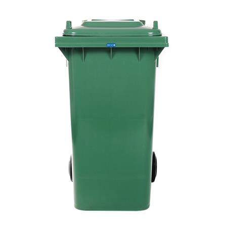 ถังขยะเหลี่ยม ฝาเปิด-ปิด มีล้อ ACCO 240L สีเขียว_1