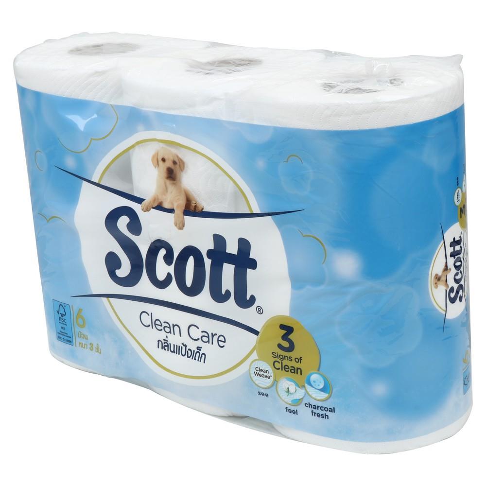 กระดาษชำระ SCOTT CLEAN CARE BABY POWDER แพ็ค6